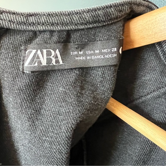Zara  Black Denim Mini Dress|Medium - Picture 6 of 9